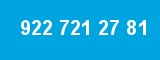 922 721 27 81 922 721 27 81